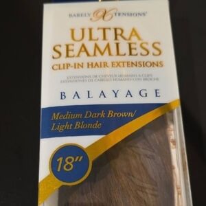 Ultra Seamless Balayage Clip-In Hair Extensions - Medium Dark Brown/Light Blonde